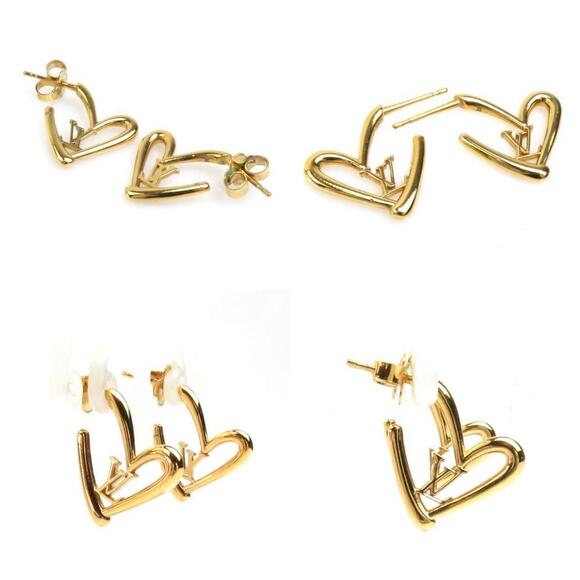 LOUIS VUITTON Gold Love Earrings - Picture 4 of 5
